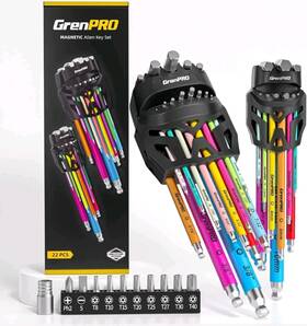 071398 Grenpro Allen Wrenches Sets Hex Key Set 22 Pcs Allan Wrench