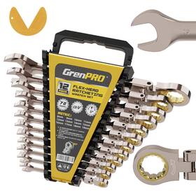 071441 Grenpro Wrench Set Ratchet Wrenches 13-piece Metric Flex-head Ra