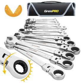 Grenpro 339049274327 14 Piece Flex Head Ratcheting Wrench Set Sae 5/16 Inch -1 Combinatio