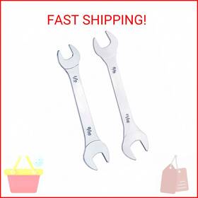 Harfington Hta250218hh001057 2pcs Double Open End Thin Wrench Set 1/2 Inch 9/16 5/8 11/16 Sae Super