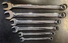 37030 Husky 37012 Vtg 6 Piece Long Sae Combination Wrench Set 3/8 Inch To 15/16 12 Point
