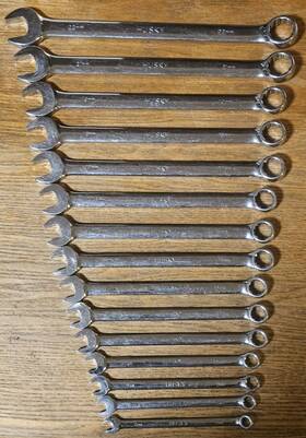 37522 Husky 37507 Vtg 15 Piece Long Combination Wrench Set 7mm To 22mm 12 Point