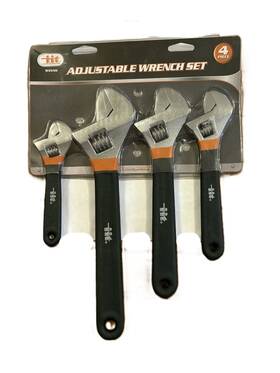 83550 Iit 4pc Adjustable Wrenches 6 Inch 8 10 12 Tools Set