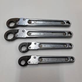 Hm1618 Imperial Kwik Tite Ratchet Wrench 199 F Set 4 Pc Sae 7/16 1/2 5/8 11/16