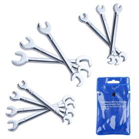 It240001-fba Injoytec Thin Open End Wrench Set Metric 10-piece 4mm-11mm Mini Small Sliver