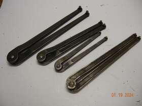 J.h. Williams Gedore 484 483 482 44/9 4 Pairs Of Adjustable Face Spanner Wrenches 44