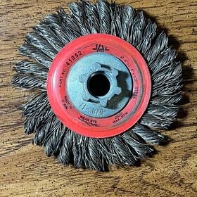 41052 Jaz 4 Inch X 1/4 .020 Steel Wire Brush 5/8 -11 #41052
