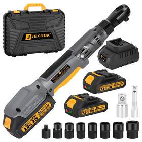 Jcrw120 Jexugk 120nm Cordless Ratchet Wrench 3/8 Inch 89 Ft-lbs Brushless Set With 2 X