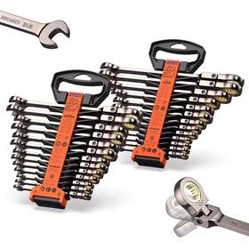 Ktbrcw26s Karryton 26-piece Flex Head Ratcheting Wrench Set Metric And Sae 72 Teeth Combination