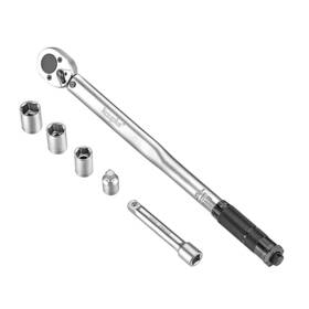 56451236137 Kauplus 6pcs 1/2-inch Drive Click Torque Wrench Set 24tooth 10-150 Ft.-lb. / 13.6-