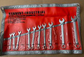 582-296 Kennedy Industrial 14pc Metric Combination Wrench Set Chrome Vanadium Incomplete