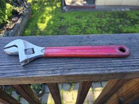 501-12 Klein Tools 12 Inch Adjustable Wrench Extra Capacity Translucent Red Grip