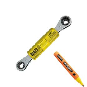 90077 Klein Tools Linemans Insulating 4-in-1 Box Wrench With Free Paint Marker
