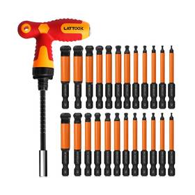 Ltk-gj3gj8 Lattook Ball End Hex Head Allen Wrench Drill Bit Set With T Handle Ratchet ... Fast Ship