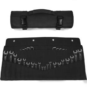 Tb32p-br Lelezone Wrench Roll 32 Pockets Heavy-duty 16 Oz. Waxed Canvas Up Bag Hol