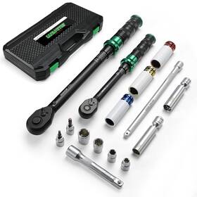 Dt22 Llavetor Torque Wrench Set 5-45ft Lb 3/8 15-165ft.lb With 15pcs Hex Sockets Spark P