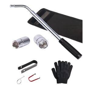 Yjl-588 Lzlinyjlong Telescoping Lug Wrench Wheel With Cr-v Sockets 17/19 21/23mm N