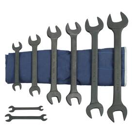 Boe8k Martin Tool 697950175867 1/4 1-1/8 Inch Industrial Black Double Head Open End Wrench Set