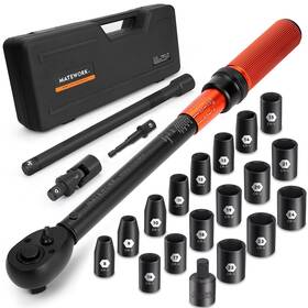 Mt9022-matework-us Matework 1/2-inch Drive Torque Wrench Set 22pcs 10-160ft.lb/10-227nm Click Wr