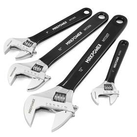 Mxp296 Maxpower Adjustable Wrench Set 4-piece Wrenches 6-inch 8-inch 1