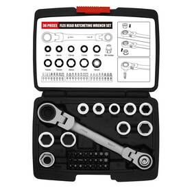 Mp168 Mayouko 36pcs Flex Head Ratcheting Wrench Set 72 Tooth Double Box End