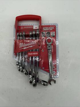 48-22-9429 Milwaukee 144-position Flex-head Ratcheting Combination Wrench Set