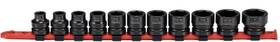 61-02011s Napa Carlyle 11 Pc. 1/2 Inch Drive Stubby Impact Socket Set Sae