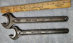 H65067 Netsuren 2 Metric Single Open End Wrench Japan. M30 46 66017 And M27 41 65067