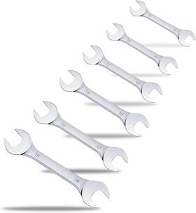 Jf-007 Ocasar 6pcs Super Thin Open End Wrenches Set Premium Mirror Polish Metric Silver
