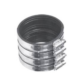 Pnhc-6 Pasco No-hub Couplings - 6 Inch Silver Stainless Steel For Cast Iron Soil