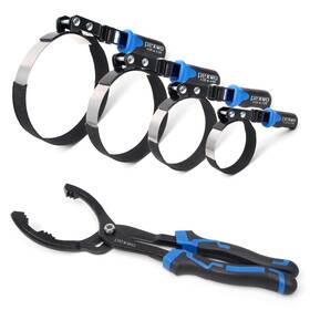 Px-sof5 Pexwo 5pc Oil Filter Wrench Set Heavy Duty Swivel Wrenches Adjustable ... Fas