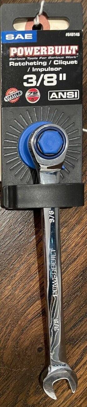640146 Powerbuilt 3/8 Inch Ratcheting Wrench - Free Shipping