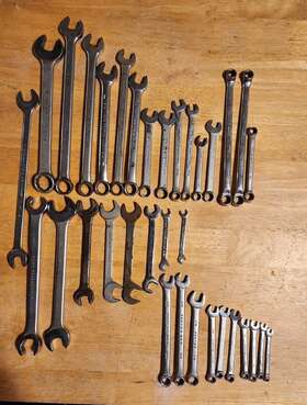 3617m Proto Tools Lot Of Wrenches- Combination Boxend Open Ignition 34pcs