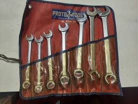 3700a-7pc Proto Sae 3/8 - 3/4 -flare Nut Wrench Set With Red Roll Up Pouch