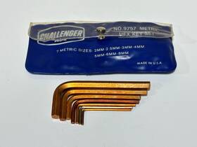 9757 Proto Challenger Tools Usa Metric 7pc Hex Key Set 2mm To 8mm In Kit Bag