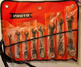 10f-24f Proto 9scv Jscv 8 Pc Sae Reverse Comb Ratchet Spline Wrench Set Black L45