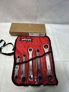 J1190ma Proto 5 Pc. Metric Ratcheting Box Wrench Set - 6 And 12 Point