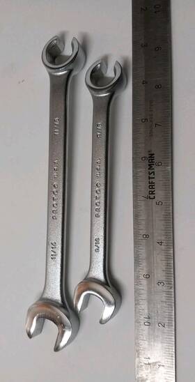 J3756 Proto / 3754 Flare Nut Combination Wrench Lot 11/16 Inch 9/16
