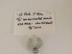 J4926cf Proto Size 13/16 Inch Open End Crowfoot Wrench - New/old Free Ship