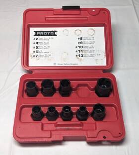 J69x00 Proto Bolt And Screw Extractor Set Incomplete / 9 Pcs