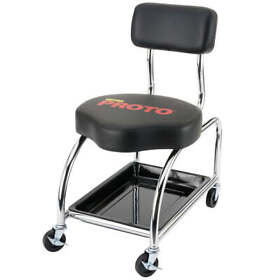 Jfc1010 Proto 18-inch Durable Black Chrome Heavy-duty Tool Trolley Stool