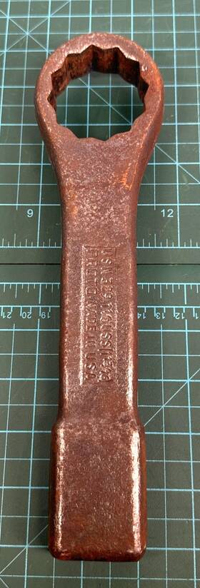 Usn-329 Proto Vtg Usn 329 1-1/8 Inch Uss 1-13/16 Striking Box Slugging Offset Wrench 12 Pt