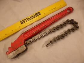 Wa-10 Reed No. Chain Pipe Wrench Usa 1-1/2 Inch Fittings