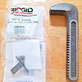 31655 Ridgid 31660 14 Inch Pipe Wrench Replacement Hook Jaw Coil And Flat Spring Free Shipping