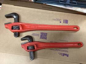 89435-89440 Ridgid 14 Inch 18ftft Steel Offset Pipe Wrenches 89435 8989440 Usa Lot Of 2