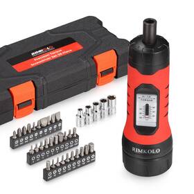 Nlqz-01 Rimkolo Torque Screwdriver Wrench Set 10-65 Inch Lb 1 With 29 S2 Alloy Bits And 5 Dr