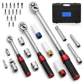 3pbs613 Roartisa 1/4 3/8 1/2-inch Drive Torque Wrench 32pcs Set With Hex Torx