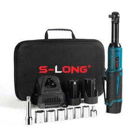 S-long 768607589716 Extended Cordless Ratchet Wrench Set 3/8 Inch 400 Rpm 12v Power Electric