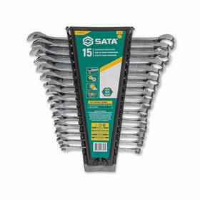 St08410g Sata 15 Piece 12 Point Combination Wrench Set Metric Sizes 8mm - 22mm Off C