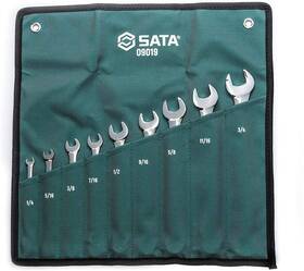 St09019sj Sata 9-piece Full-polish Combination Wrench Set Sae -